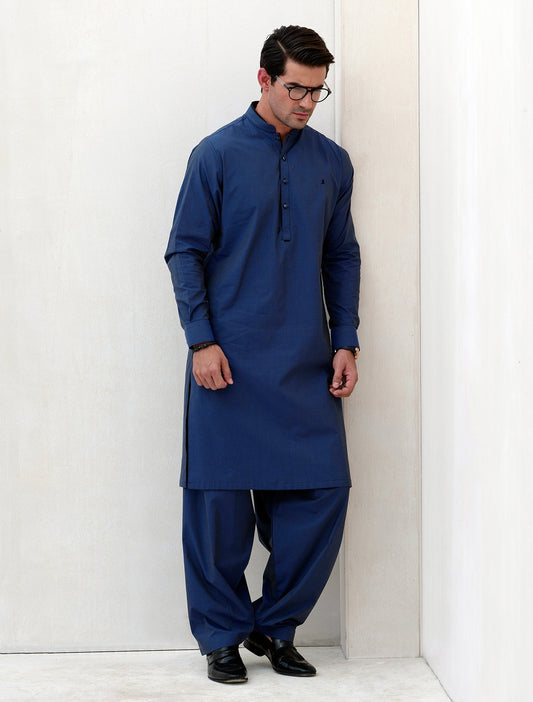 MID-NIGHT BLUE KAMEEZ SHALWAR