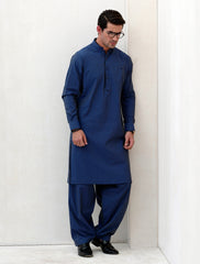MID-NIGHT BLUE KAMEEZ SHALWAR