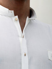 WHITE LOGO EMBELISHED KAMEEZ SHALWAR