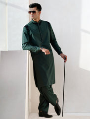 GREEN APPLIQUE KAMEEZ SHALWAR