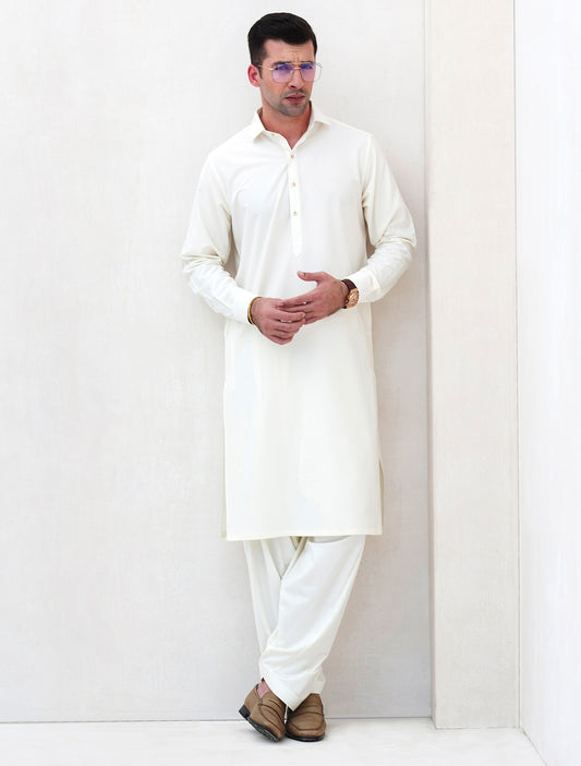 CREAM KAMEEZ SHALWAR