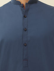 BLUE RIB COLLAR KAMEEZ SHALWAR