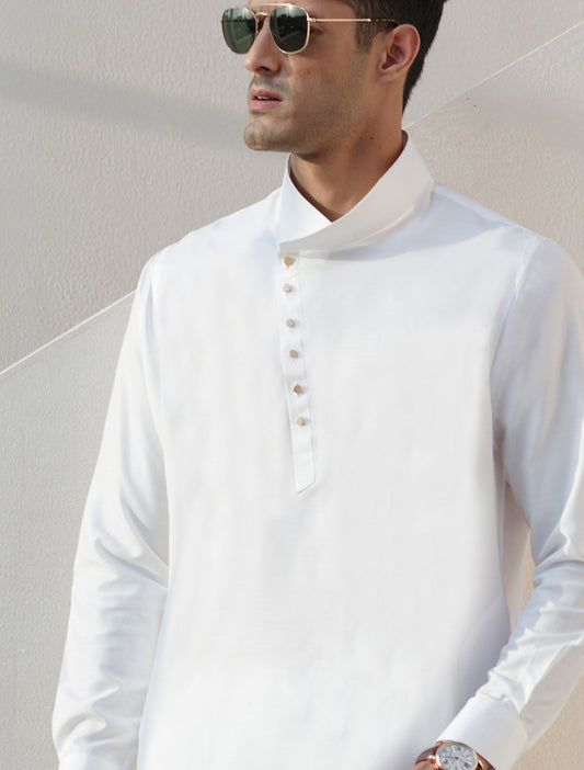 WHITE CROSS FRONT KAMEEZ SHALWAR