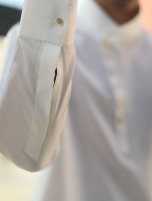 WHITE CROSS FRONT KAMEEZ SHALWAR
