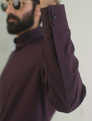 DEEP MAROON BUTTON DOWN KAMEEZ SHALWAR