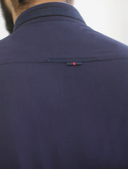 NAVY MANDARIN COLLAR- REVIT DETAILED KAMEEZ SHALWAR