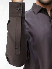 BROWN MONOGRAM KAMEEZ SHALWAR