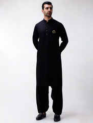 BLACK MONOGRAM KAMEEZ SHALWAR