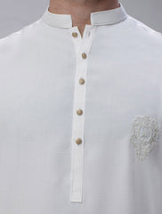 OFF WHITE APPLIQUE KAMEEZ SHALWAR