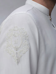 OFF WHITE APPLIQUE KAMEEZ SHALWAR