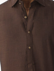 BROWN KAMEEZ SHALWAR WITH UNIQUE DETAILS