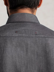 DARK GRAY SHIRT COLLAR KAMEEZ SHALWAR