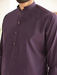 DEEP PURPLE TWO TONE FABRIC SHALWAR KAMEEZ
