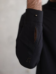 BLACK MANDARIN COLLAR KAMEEZ SHALWAR