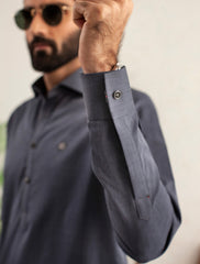 GRAY TEXTURE KAMEEZ SHALWAR