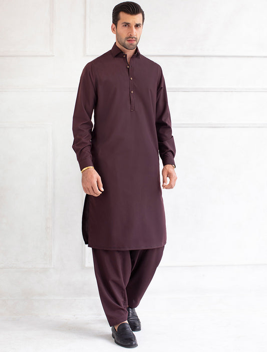 DEEP MAROON KAMEEZ SHALWAR