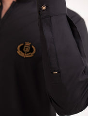BLACK LOGO EMBELLISHED KAMEEZ SHALWAR