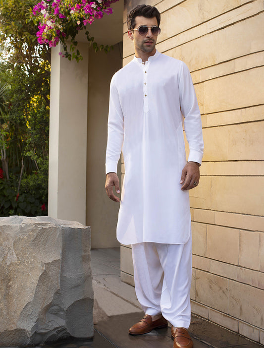 OFF-WHITE CLASSIC KAMEEZ SHALWAR