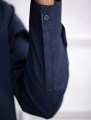 NAVY LOGO EMBELLISHED KAMEEZ SHALWAR