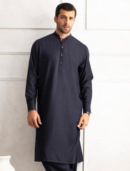 BLUE SELF-TEXTURED KAMEEZ SHALWAR