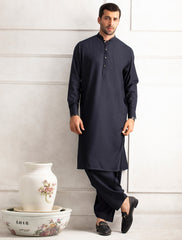 BLUE SELF-TEXTURED KAMEEZ SHALWAR