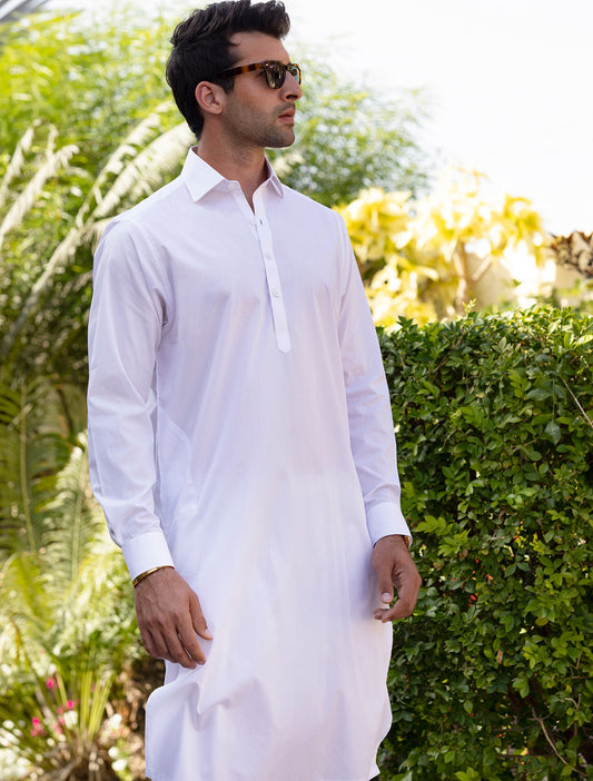 PREMIUM WHITE KAMEEZ SHALWAR