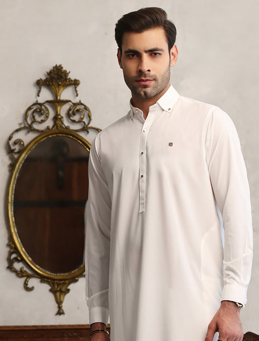 OFF-WHITE KAMEEZ SHALWAR