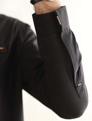 BLACK ZIP DETAILED KAMEEZ SHALWAR