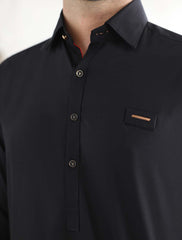 BLACK ZIP DETAILED KAMEEZ SHALWAR