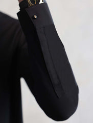 BLACK EMBROIDERED KAMEEZ SHALWAR