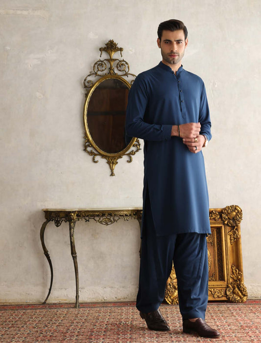 BLUE CLASSIC KAMEEZ SHALWAR