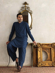 BLUE CLASSIC KAMEEZ SHALWAR