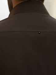 BROWN KAMEEZ SHALWAR WITH PEACH FINISH