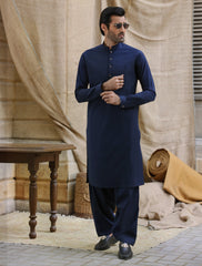 BLUE PREMIUM COTTON KAMEEZ SHALWAR