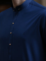 BLUE PREMIUM COTTON KAMEEZ SHALWAR