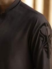 BROWN KAMEEZ APPLIQUE SHALWAR