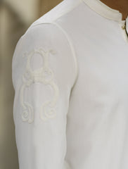 OFFWHITE HAND APPLIQUE KAMEEZ SHALWAR