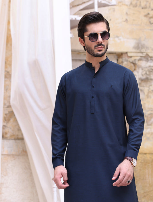 BLUE TWO TONE KAMEEZ SHALWAR