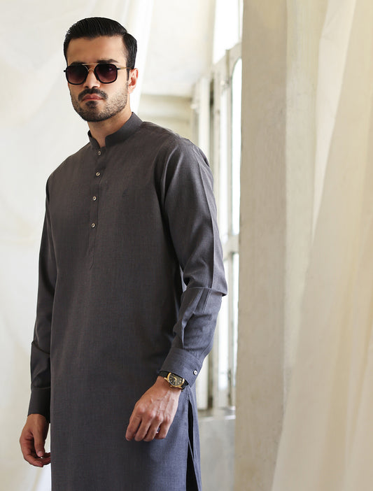 DARK GRAY KAMEEZ SHALWAR