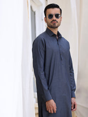 DARK GRAY COTTON KAMEEZ SHALWAR