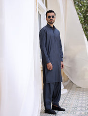 DARK GRAY COTTON KAMEEZ SHALWAR