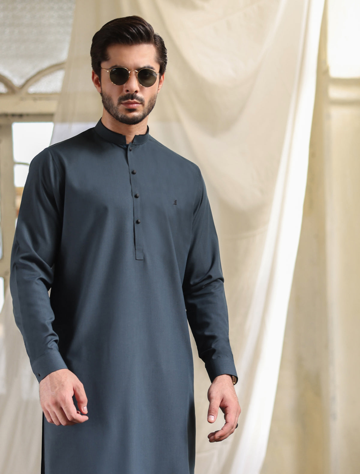 DARK TURQUOISE KAMEEZ SHALWAR