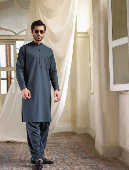 DARK TURQUOISE KAMEEZ SHALWAR