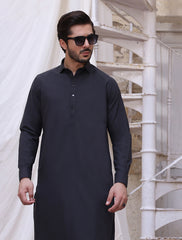 GRAY COTTON KAMEEZ SHALWAR