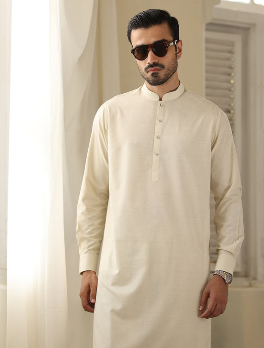 OFF-WHITE KARANDI KAMEEZ SHALWAR