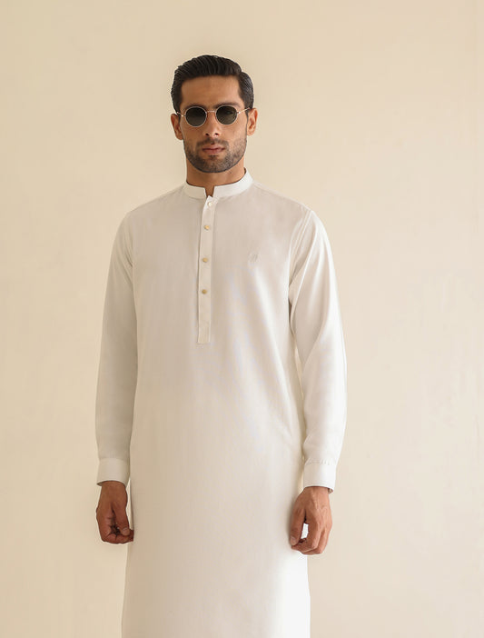 OFF-WHITE COTTON KAMEEZ SHALWAR