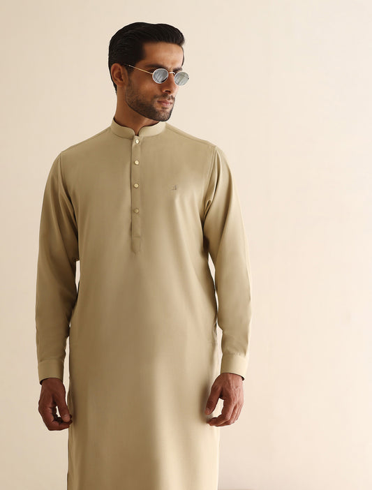 LIGHT BROWN KAMEEZ SHALWAR