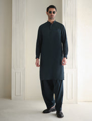 TEAL TEXTURED KAMEEZ SHALWAR
