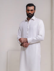 PEARL WHITE APPLIQUE KAMEEZ SHALWAR