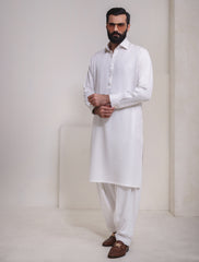 PEARL WHITE APPLIQUE KAMEEZ SHALWAR